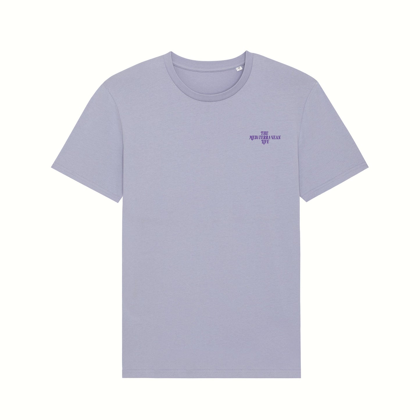 Fear The Ordinary lavender premium organic cotton t-shirt with purple adventure inspired front print.