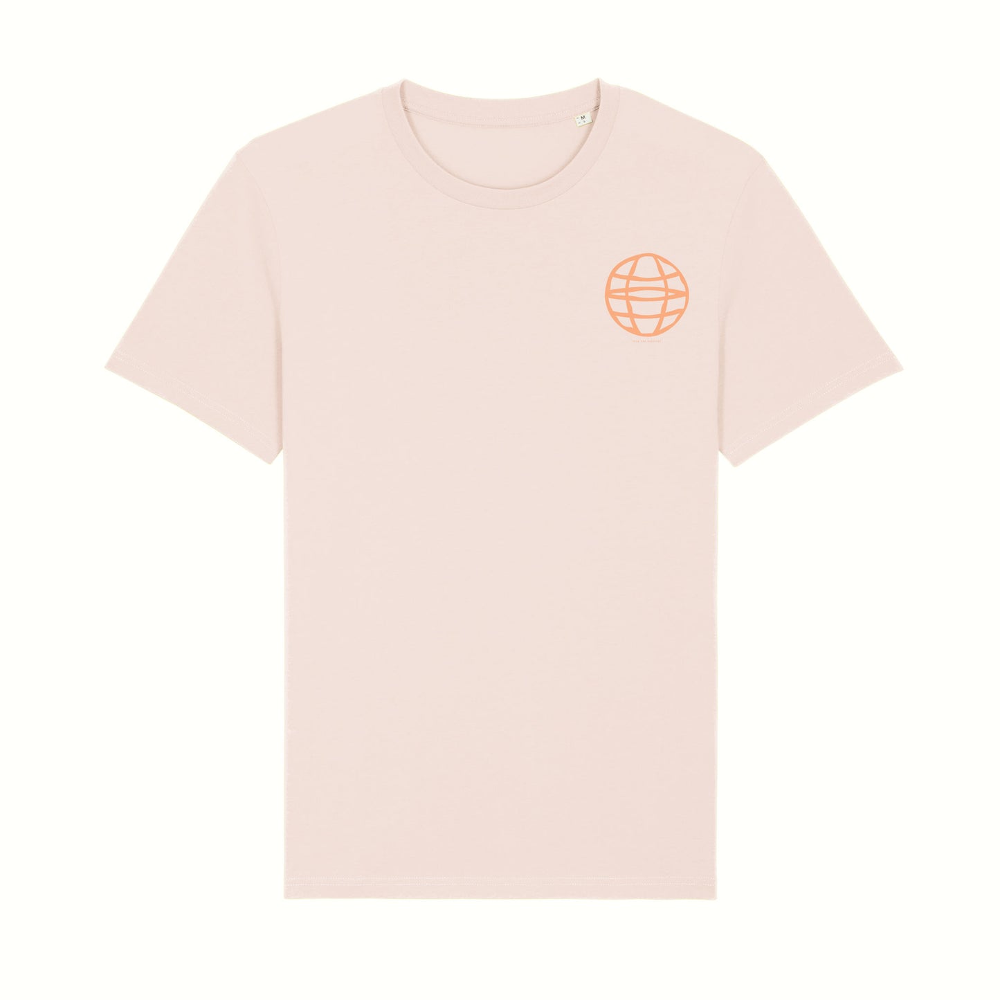 Fear The Ordinary candy pink premium organic cotton t-shirt with a Sunset Chaser front print