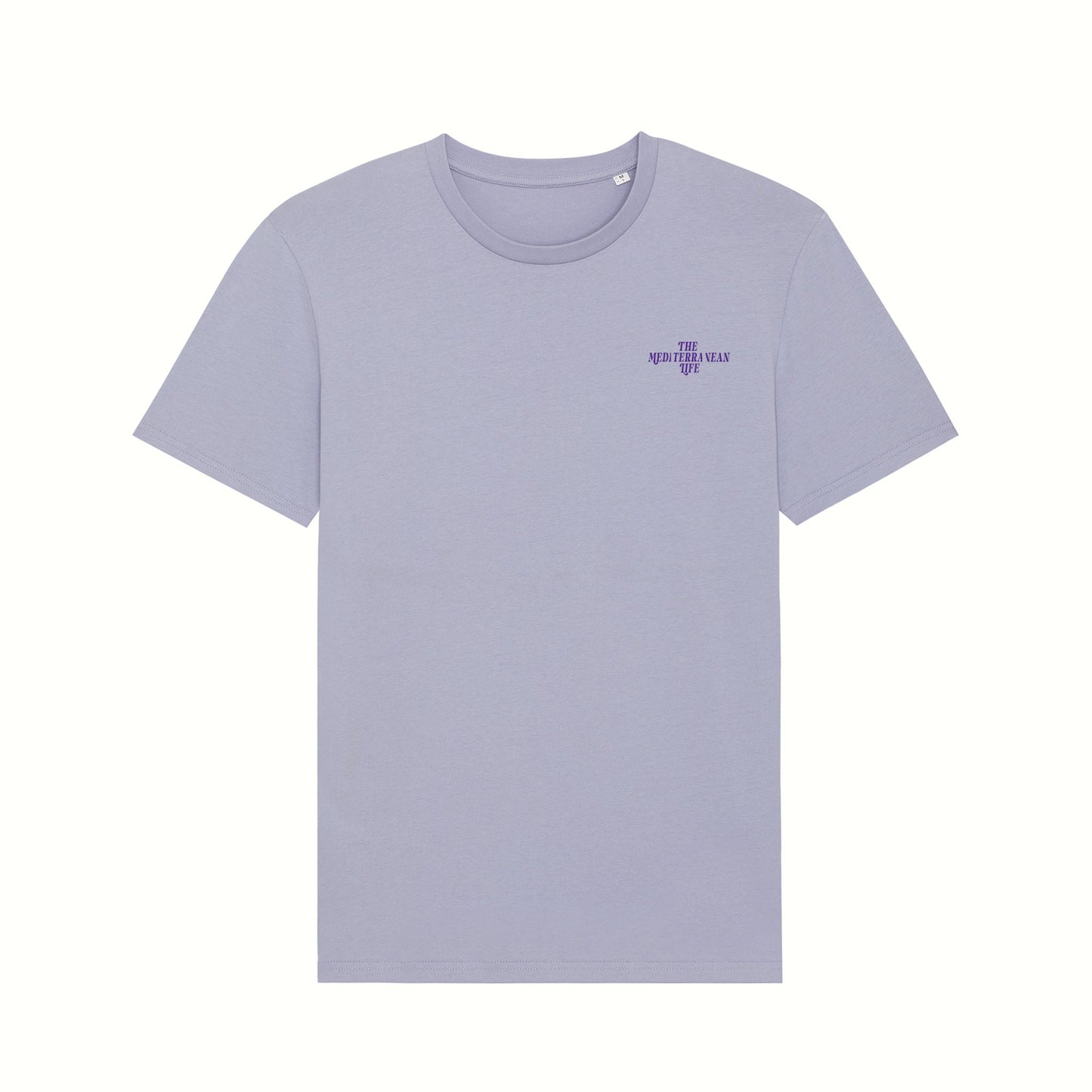 Fear The Ordinary lavender premium organic cotton t-shirt with purple adventure inspired front print.